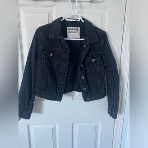 Black denim jean jacket